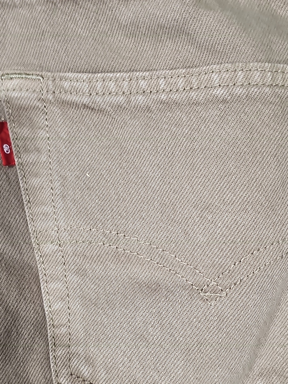 Levi's 501 Men's Straight Jeans in Khaki Brown 32 X 32 - Picture 7 of 8